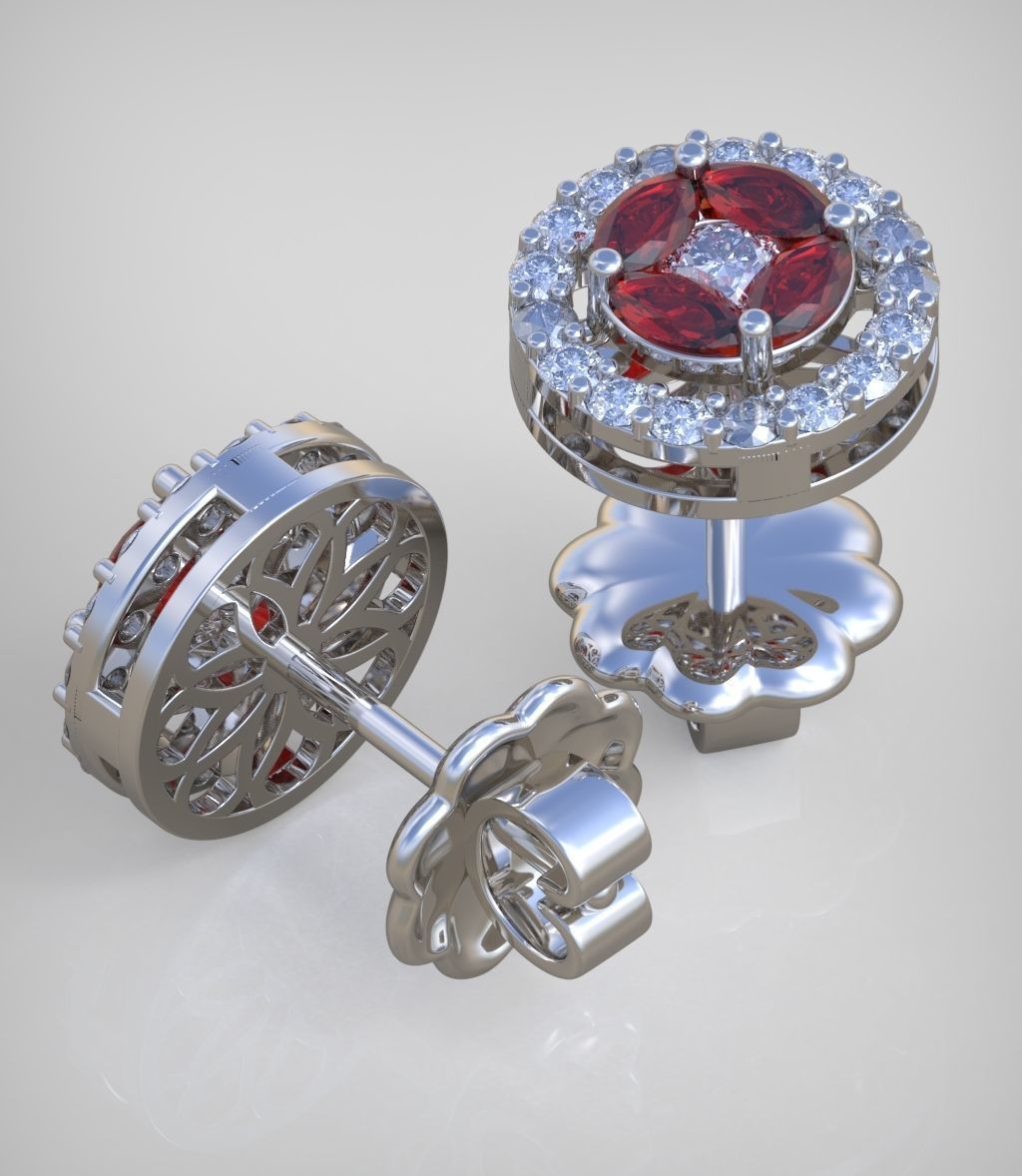 Earring model 0371 3D printable model15 3D print model_9