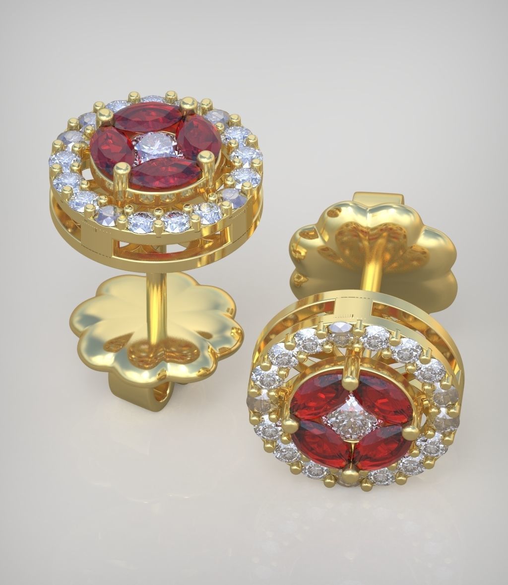 Earring model 0371 3D printable model15 3D print model_10