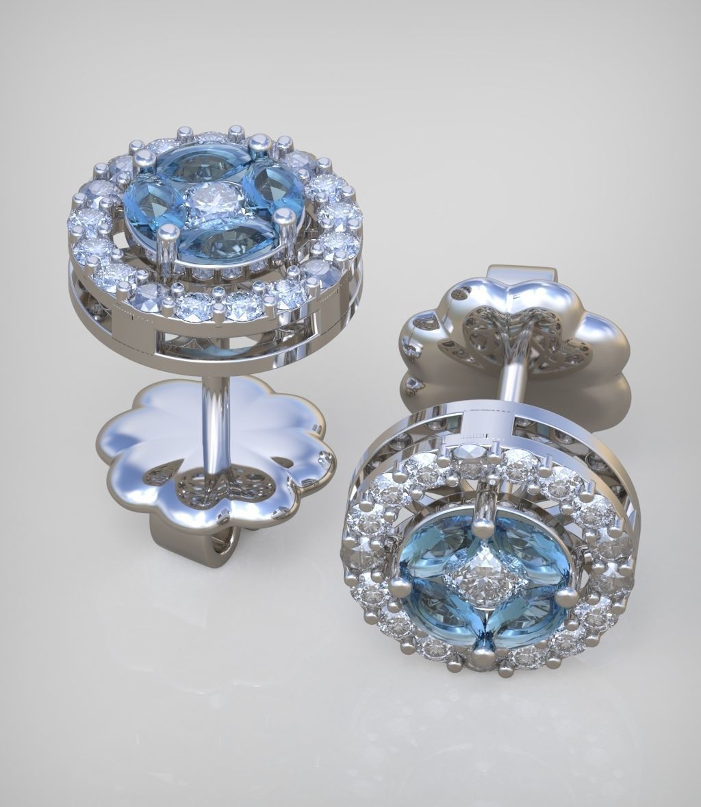 Earring model 0371 3D printable model15 3D print model_11