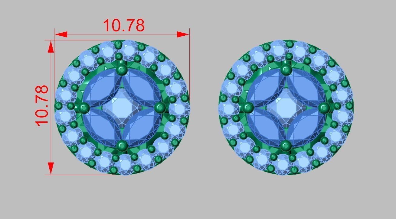 Earring model 0371 3D printable model15 3D print model_16