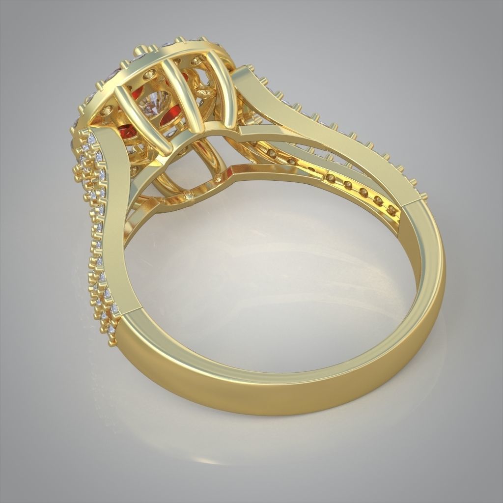 Diamond ring 0609 3D printable model10 3D print model_11