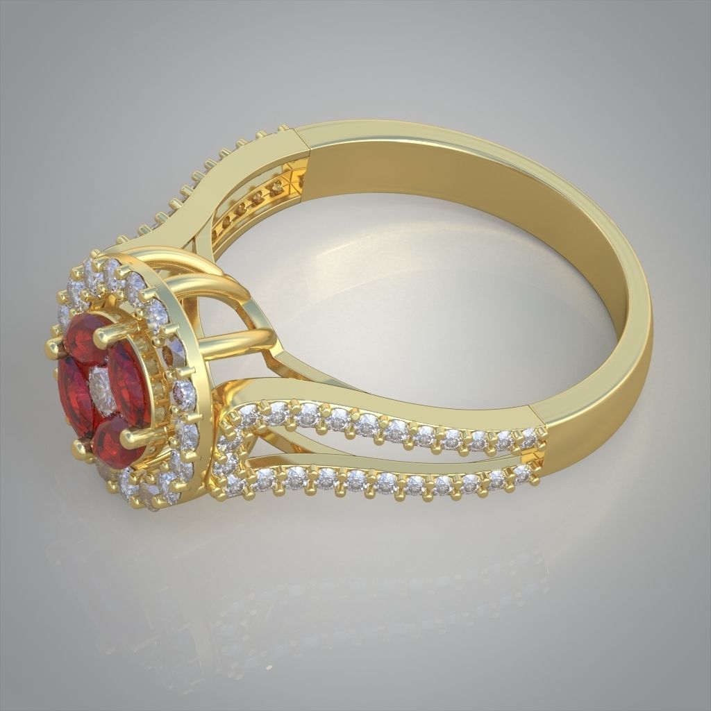 Diamond ring 0609 3D printable model10 3D print model_8