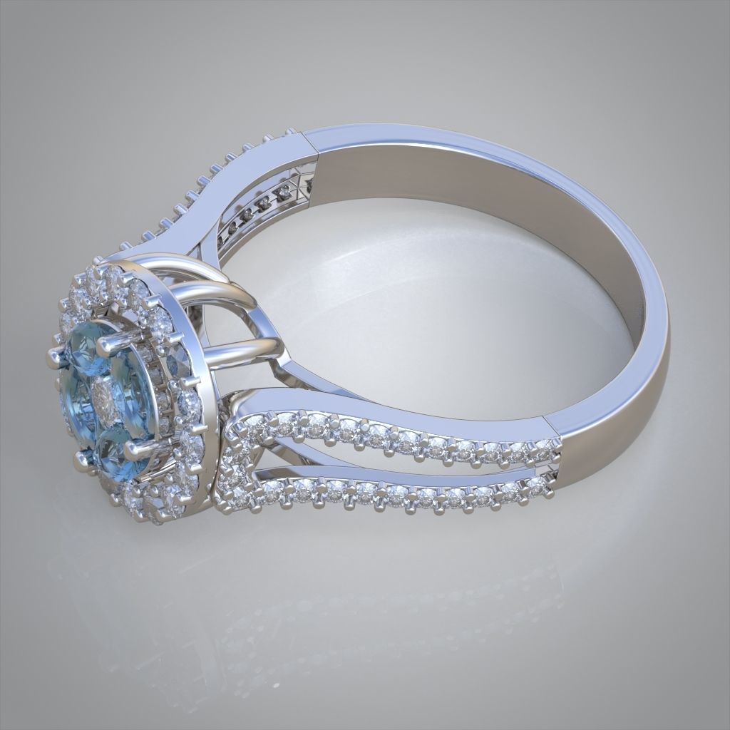 Diamond ring 0609 3D printable model10 3D print model_9