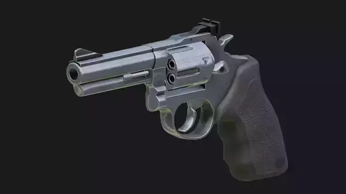 357 Magnum Revolver Low-poly 3D model