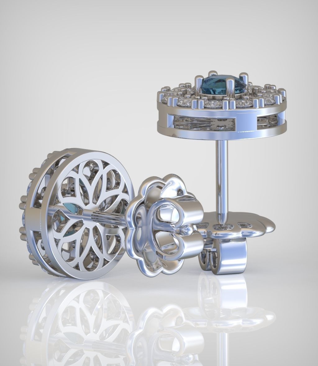 Earring model 0372 3D printable model 3D print model_10