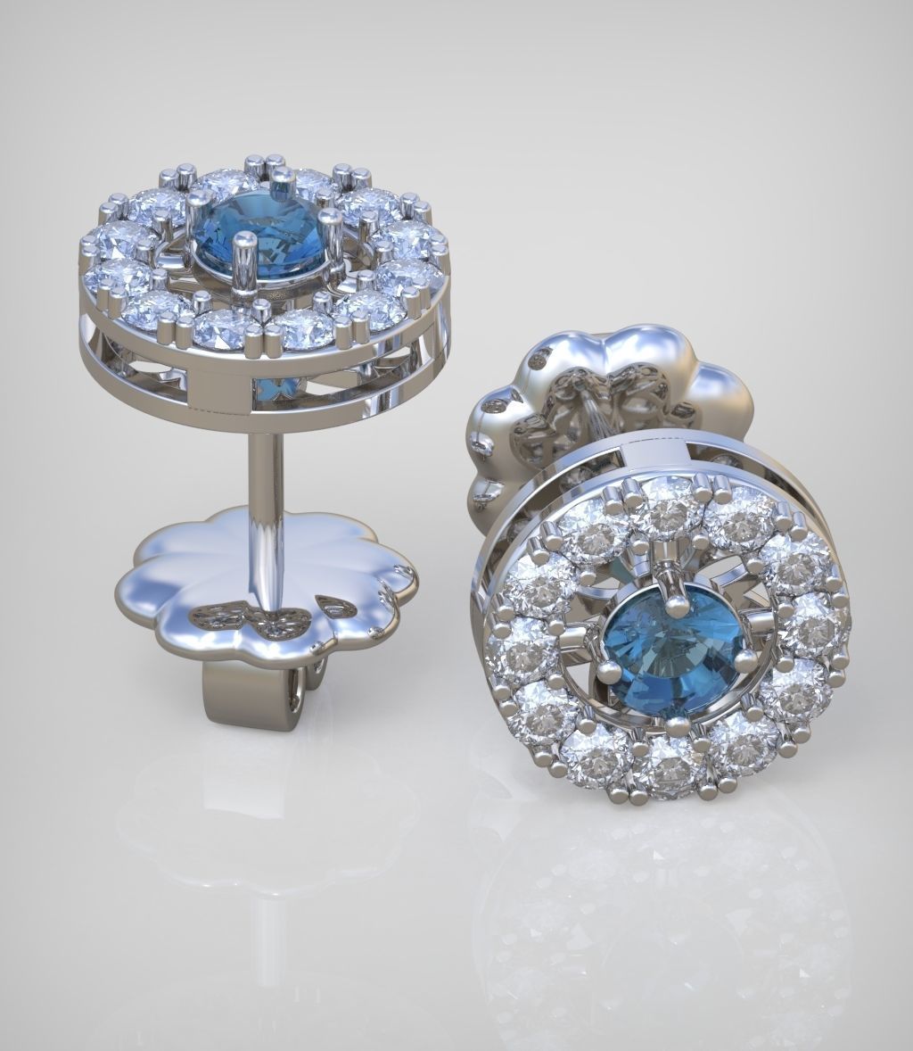 Earring model 0372 3D printable model 3D print model_1