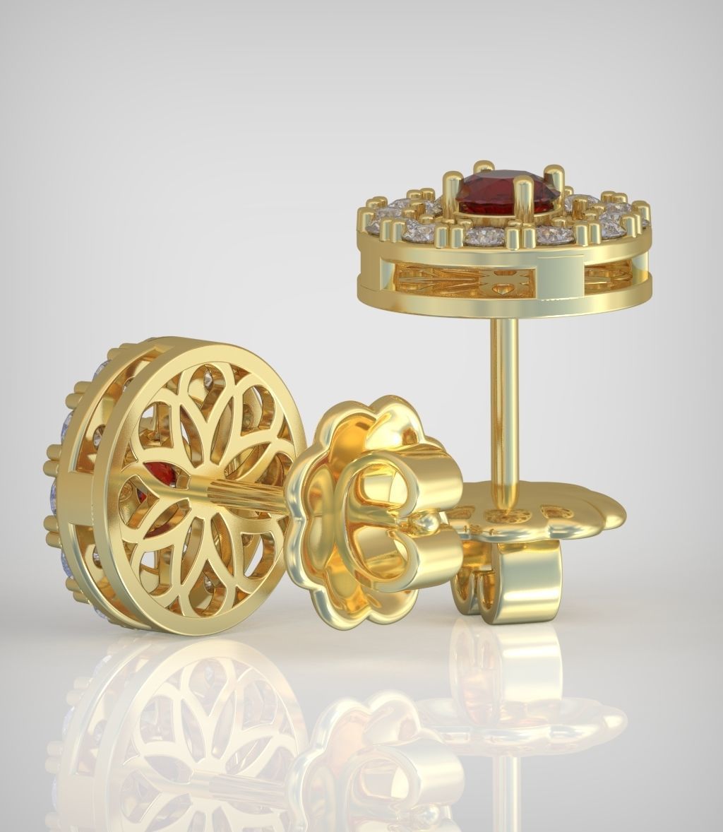 Earring model 0372 3D printable model 3D print model_11