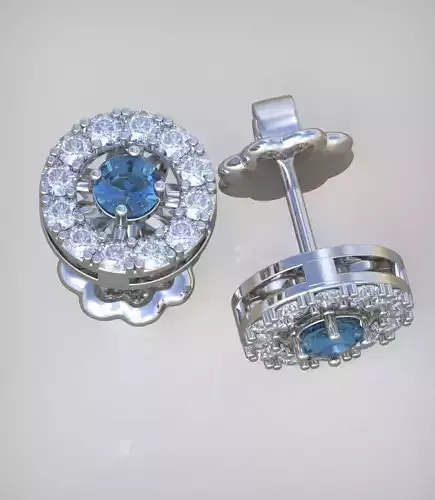 Earring model 0372 3D printable model 3D print model Earring model 0372 3D printable model 3D print model