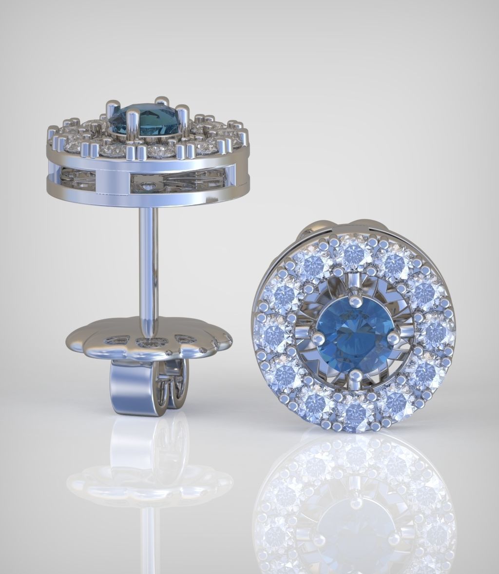 Earring model 0372 3D printable model 3D print model_5