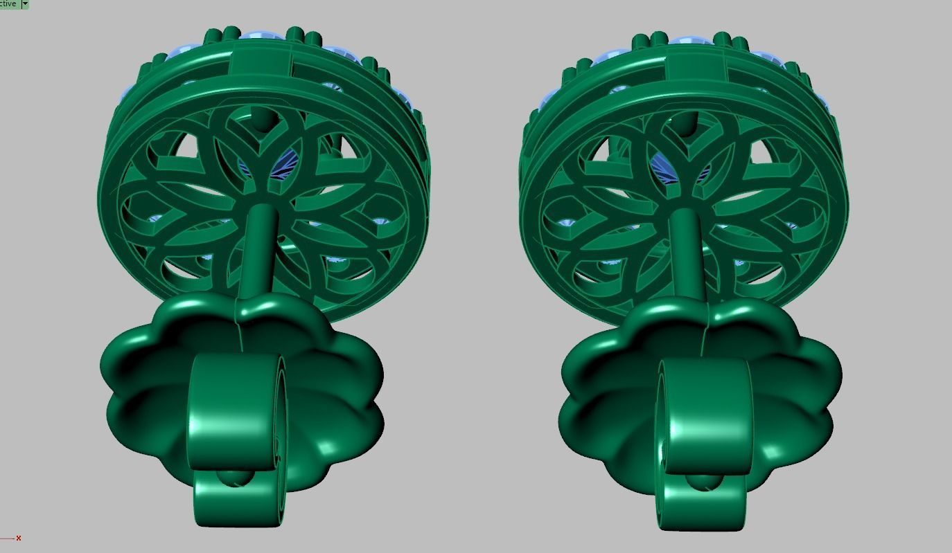Earring model 0372 3D printable model 3D print model_15