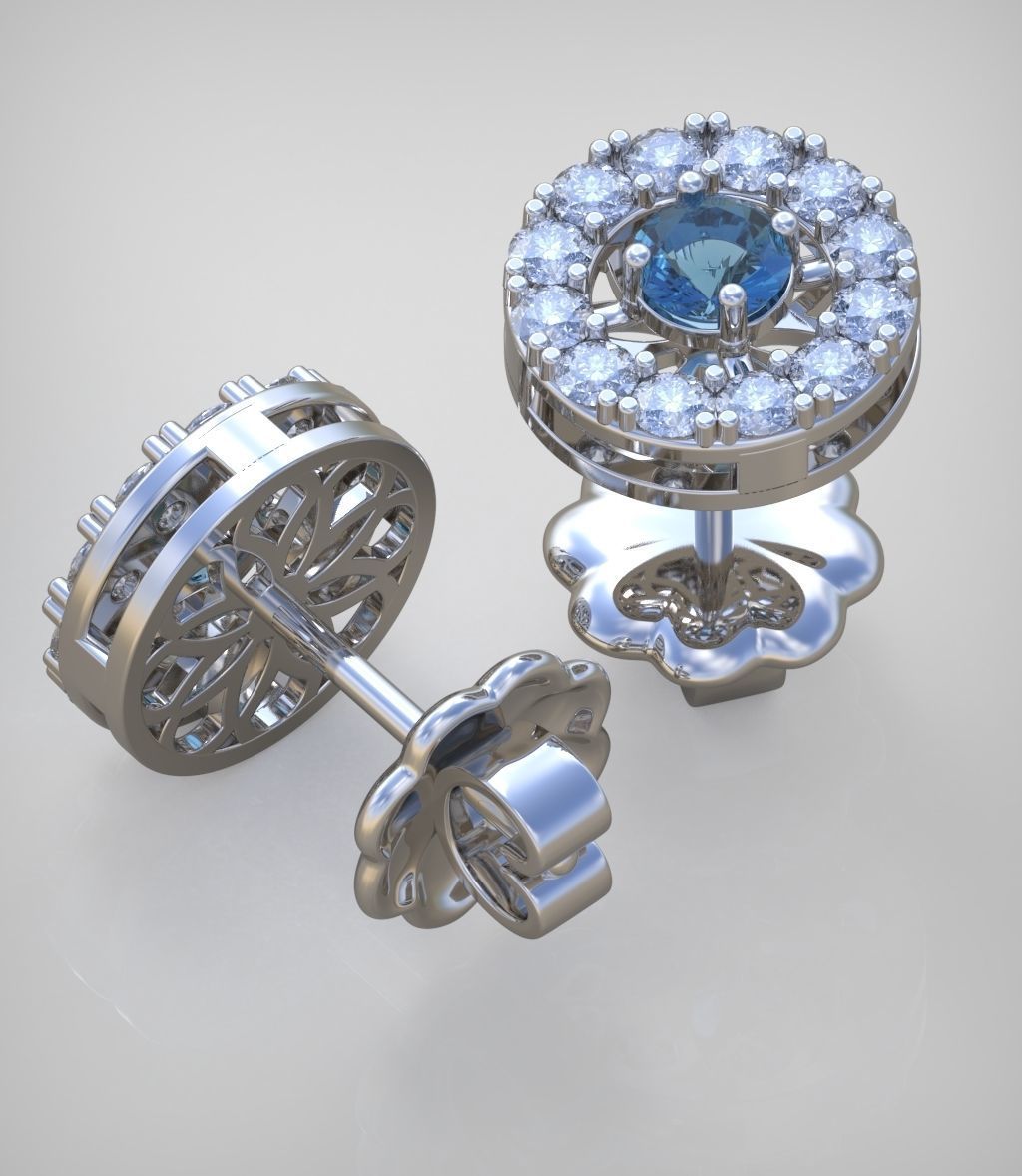 Earring model 0372 3D printable model 3D print model_6