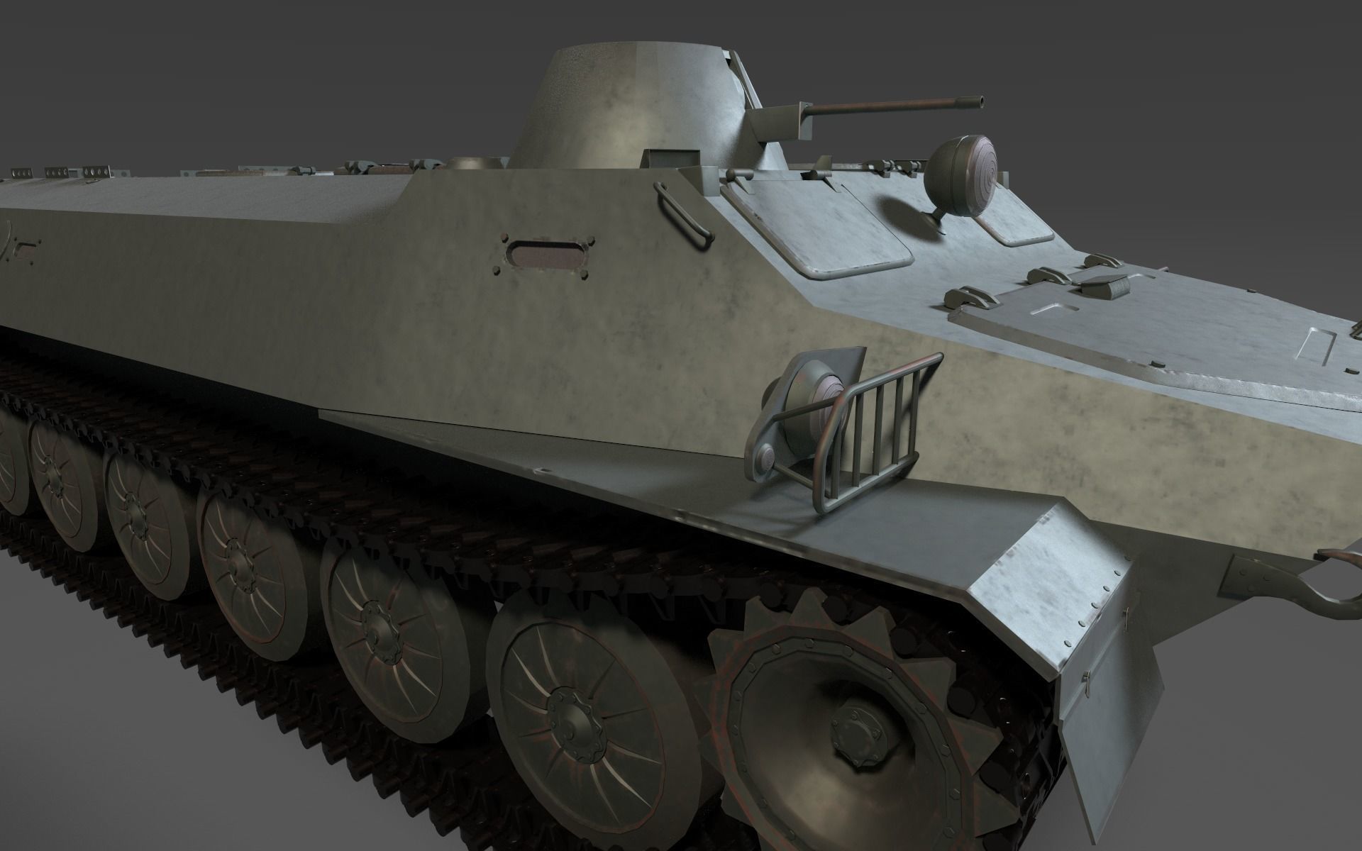 Tank MTLB Low-poly 3D model_4