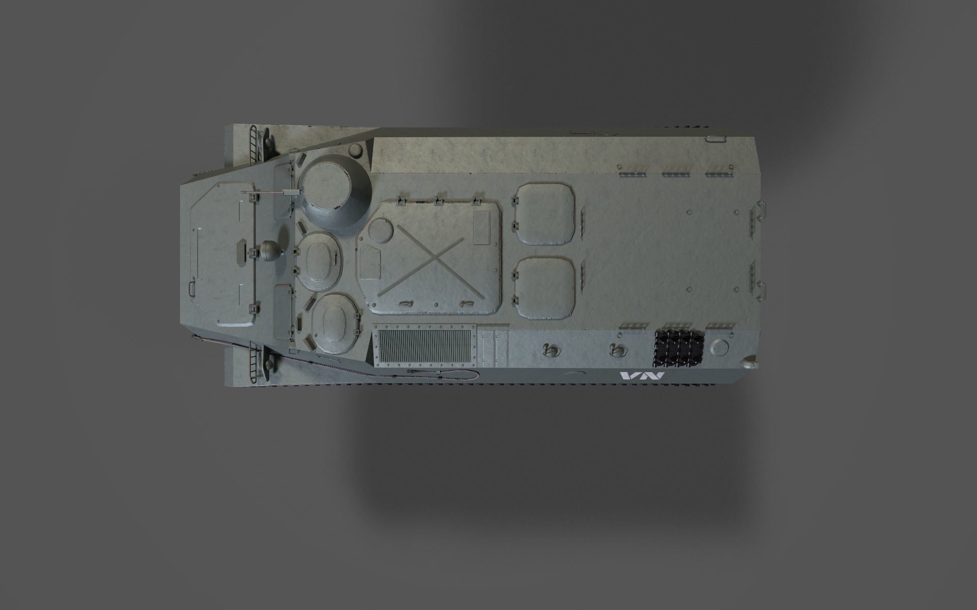 Tank MTLB Low-poly 3D model_3