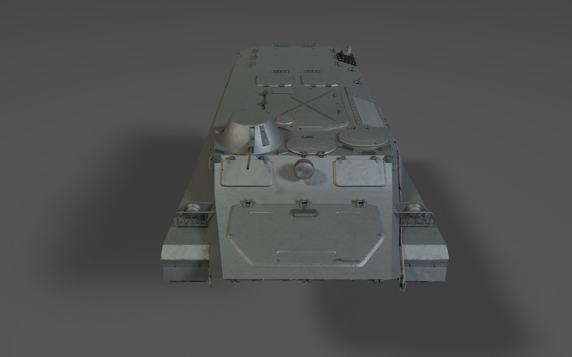 Tank MTLB Low-poly 3D model_1