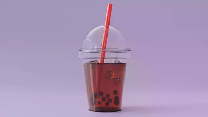 Bubble tea drink 3D model