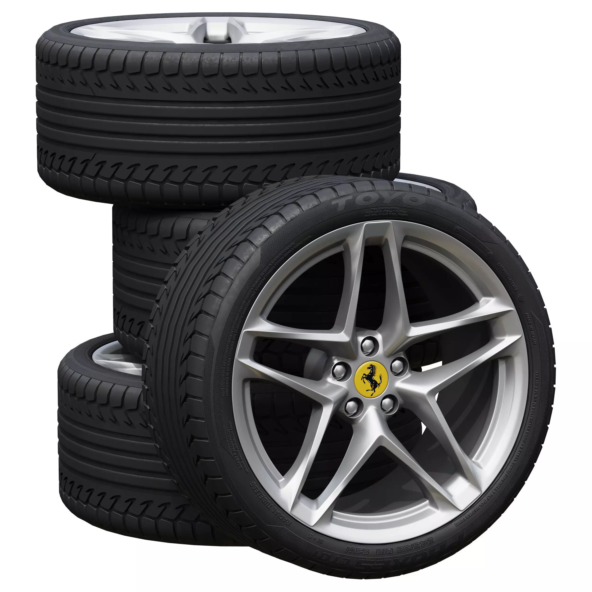 Ferrari wheels 3D model_0
