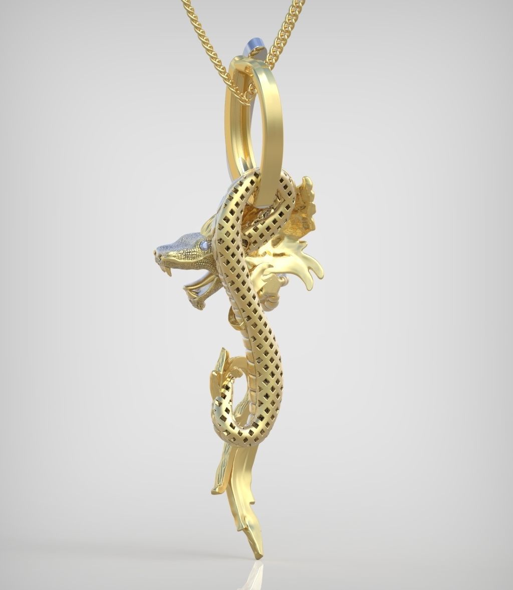 Dragon Pendant model 3D 0269-2 printable model14 3D print model_7