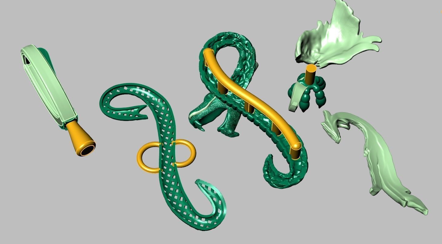 Dragon Pendant model 3D 0269-2 printable model14 3D print model_15