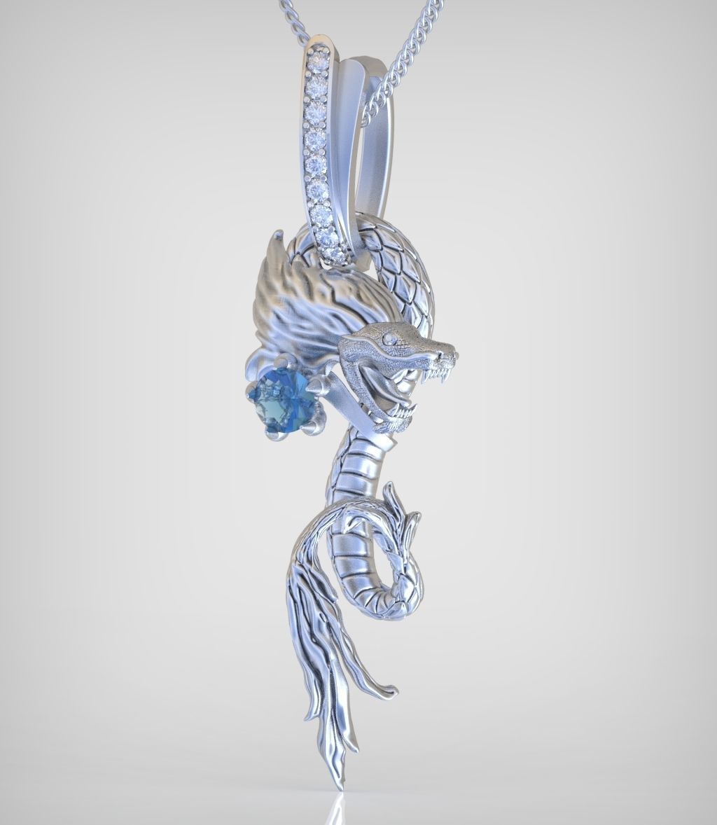 Dragon Pendant model 3D 0269-2 printable model14 3D print model_9