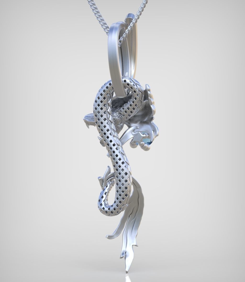 Dragon Pendant model 3D 0269-2 printable model14 3D print model_11