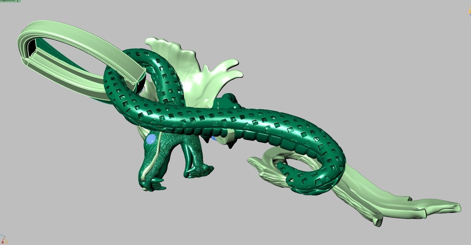 Dragon Pendant model 3D 0269-2 printable model14 3D print model_19