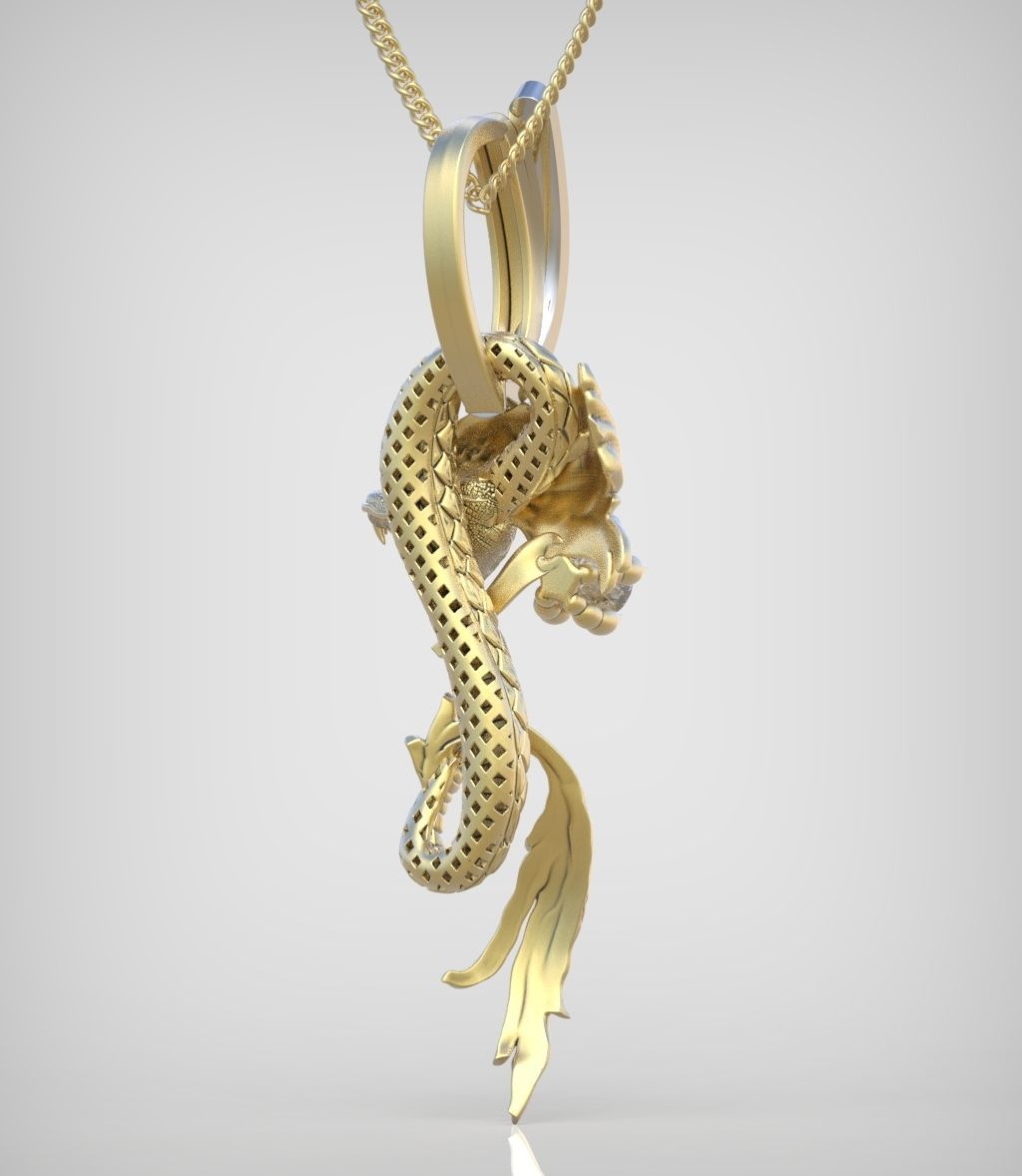 Dragon Pendant model 3D 0269-2 printable model14 3D print model_8