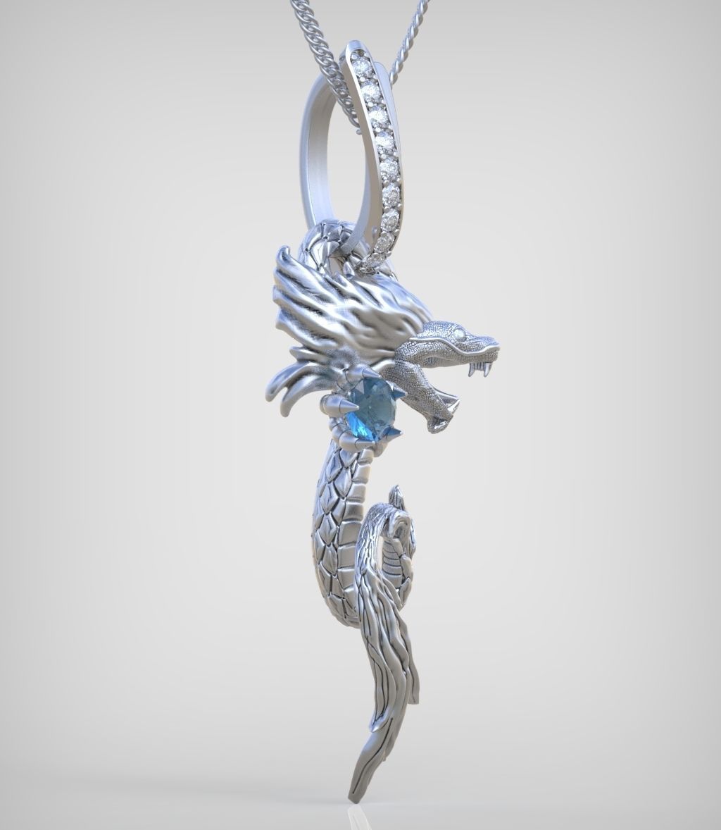 Dragon Pendant model 3D 0269-2 printable model14 3D print model_10
