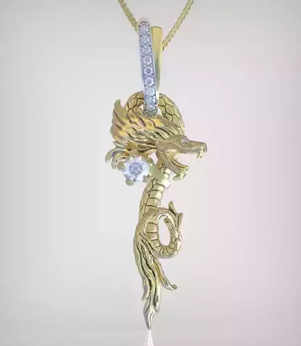 Dragon Pendant model 3D 0269-2 printable model14