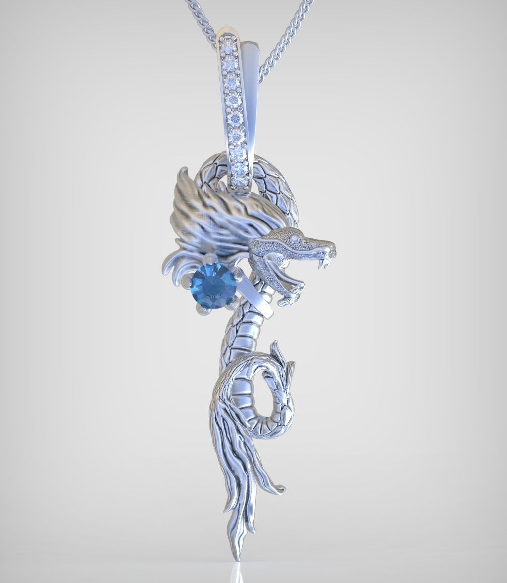 Dragon Pendant model 3D 0269-2 printable model14 3D print model_1