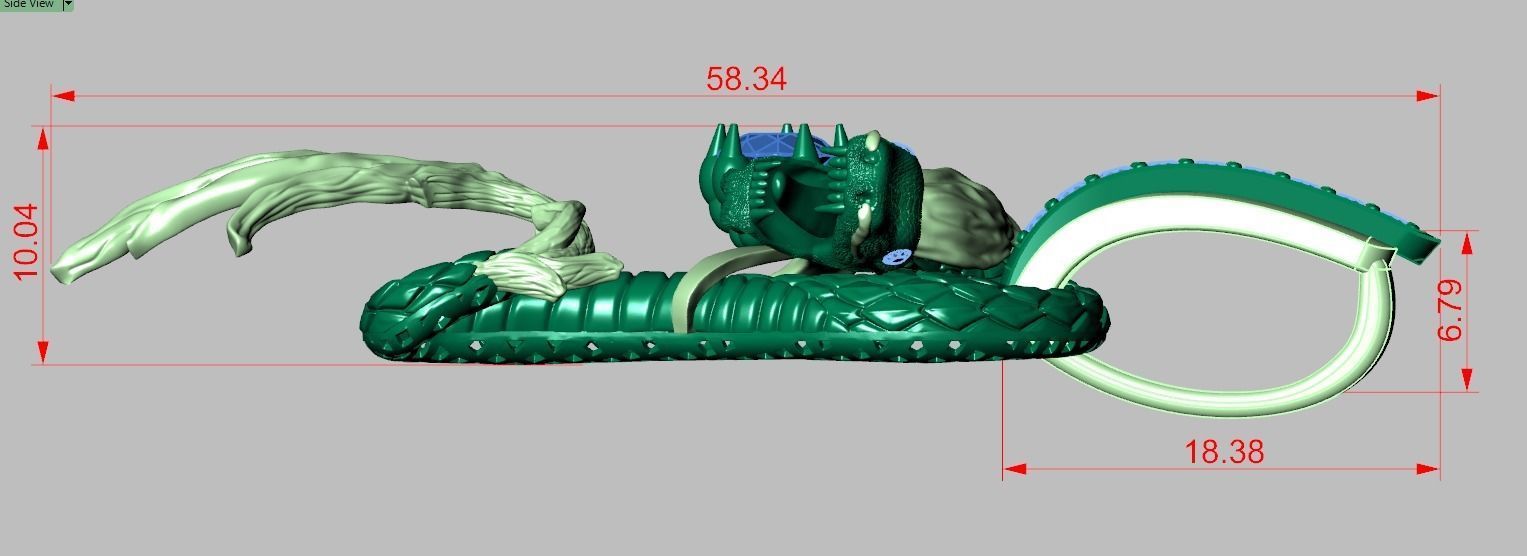 Dragon Pendant model 3D 0269-2 printable model14 3D print model_17