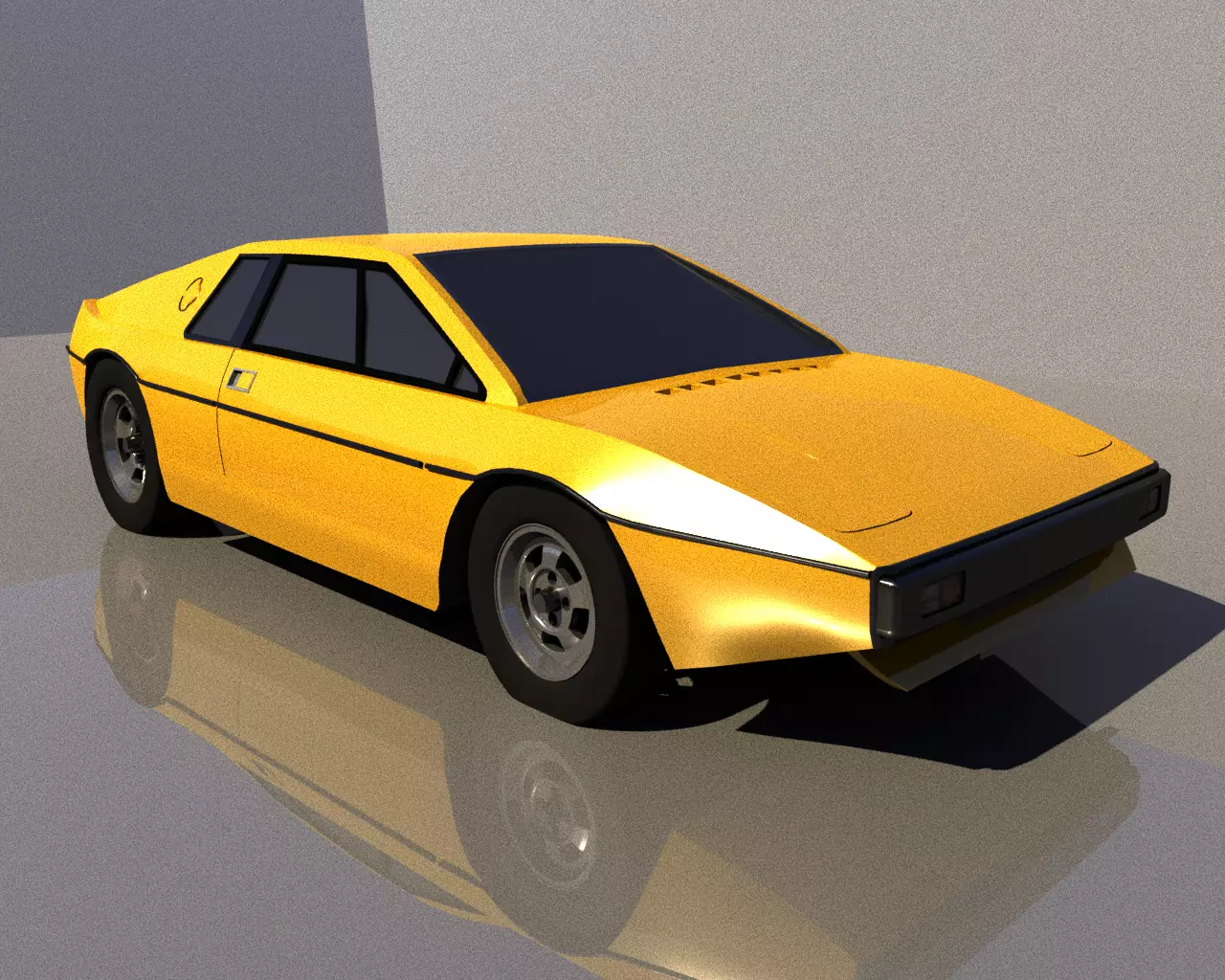 Lotus Espirit S1 1976 Low-poly 3D model_0