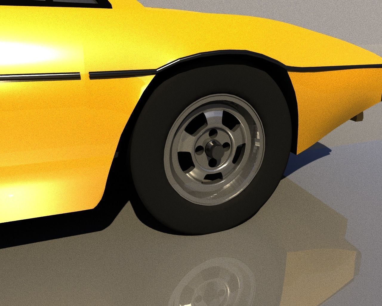 Lotus Espirit S1 1976 Low-poly 3D model_4