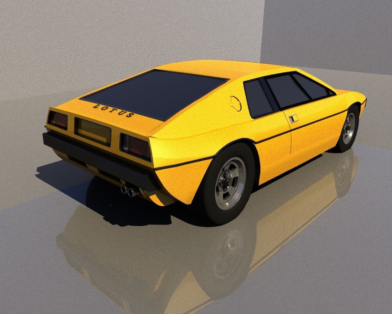 Lotus Espirit S1 1976 Low-poly 3D model_1