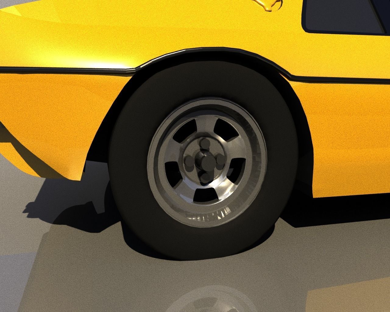 Lotus Espirit S1 1976 Low-poly 3D model_3