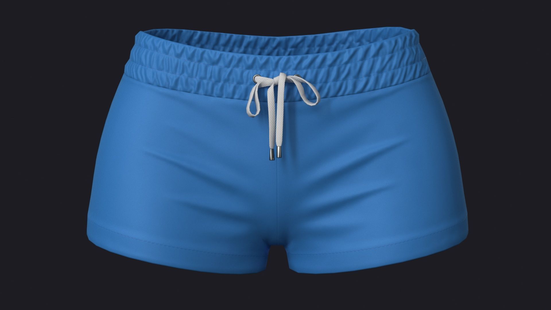 Shirt and Shorts Female Low-poly 3D model_5