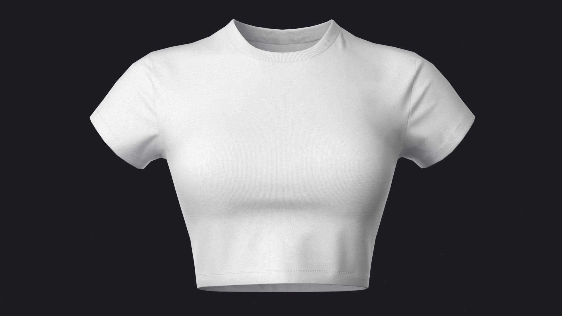 Shirt and Shorts Female Low-poly 3D model_3