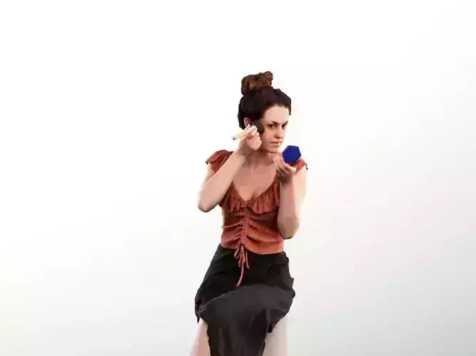 Lizzy 11972 - Sitting Woman Using Makeup