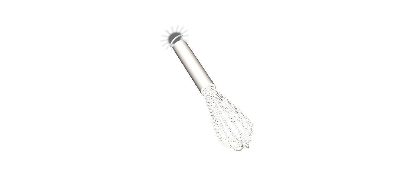 Silver Whisks for Cooking 8 Inches 3D model_29