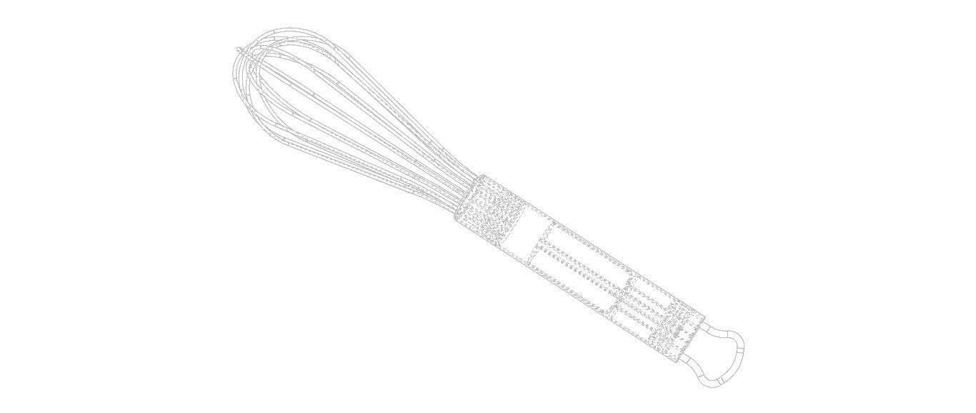 Silver Whisks for Cooking 8 Inches 3D model_7