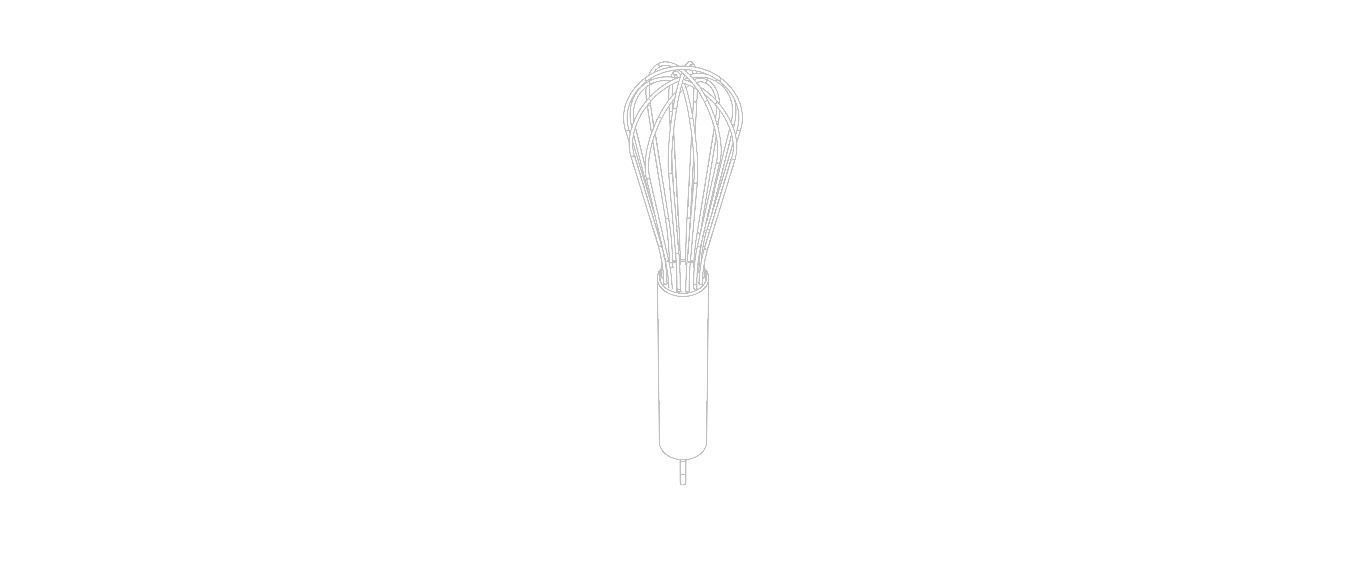 Silver Whisks for Cooking 8 Inches 3D model_38