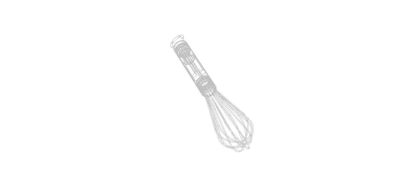 Silver Whisks for Cooking 8 Inches 3D model_28