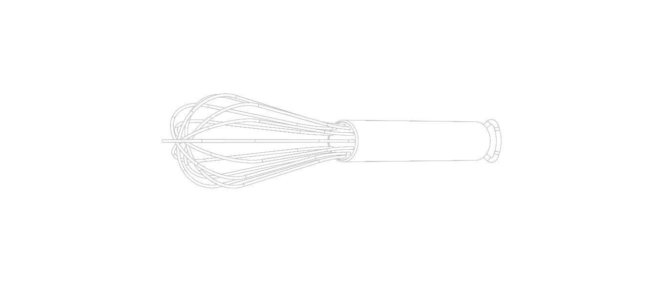 Silver Whisks for Cooking 8 Inches 3D model_14