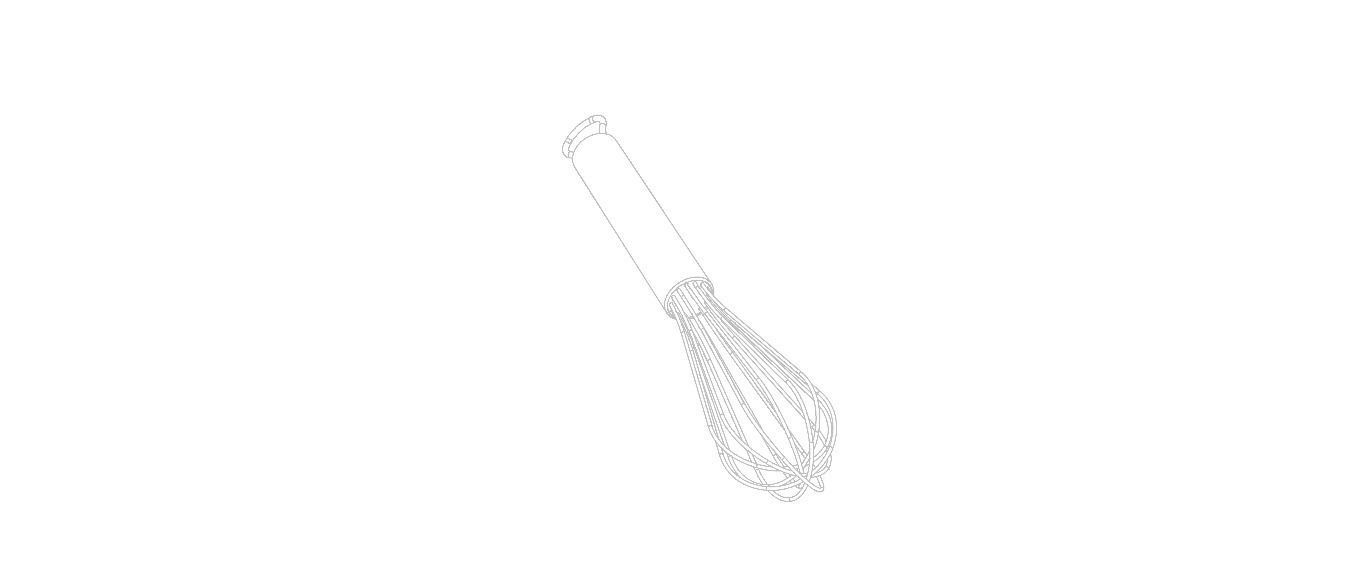 Silver Whisks for Cooking 8 Inches 3D model_26