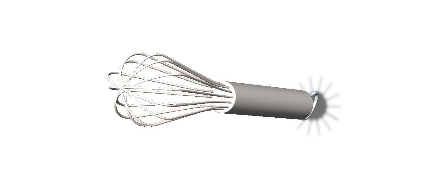 Silver Whisks for Cooking 8 Inches 3D model_21