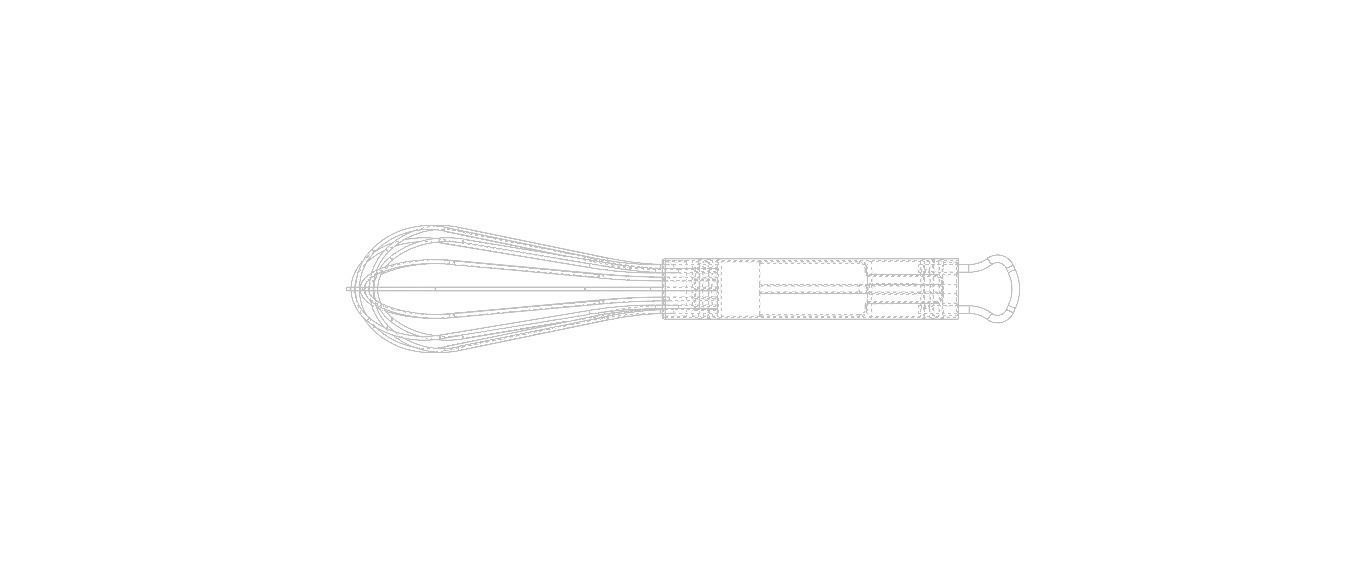 Silver Whisks for Cooking 8 Inches 3D model_11
