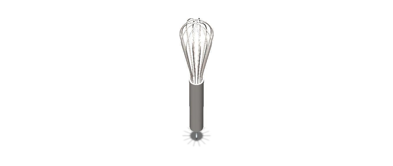 Silver Whisks for Cooking 8 Inches 3D model_41