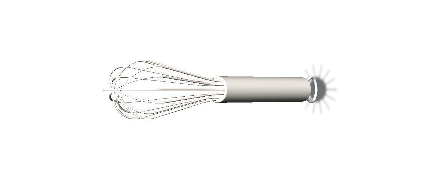 Silver Whisks for Cooking 8 Inches 3D model_17