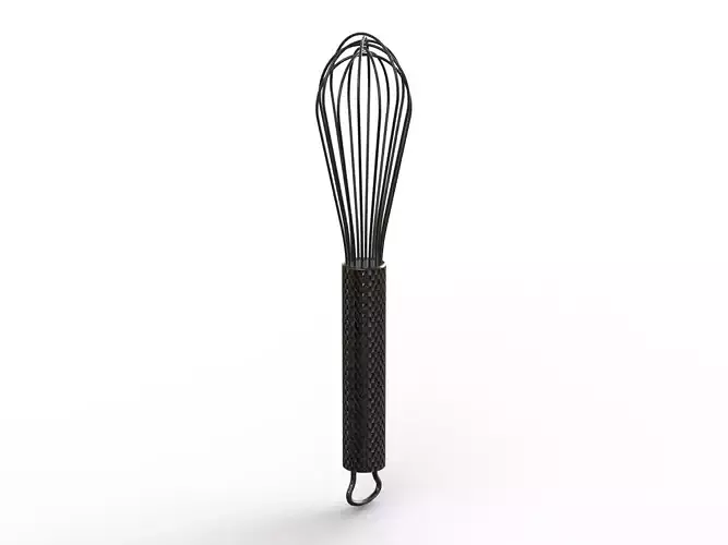 Silver Whisks for Cooking 8 Inches 3D model
