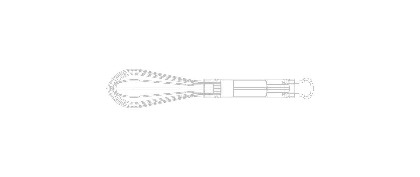 Silver Whisks for Cooking 8 Inches 3D model_12