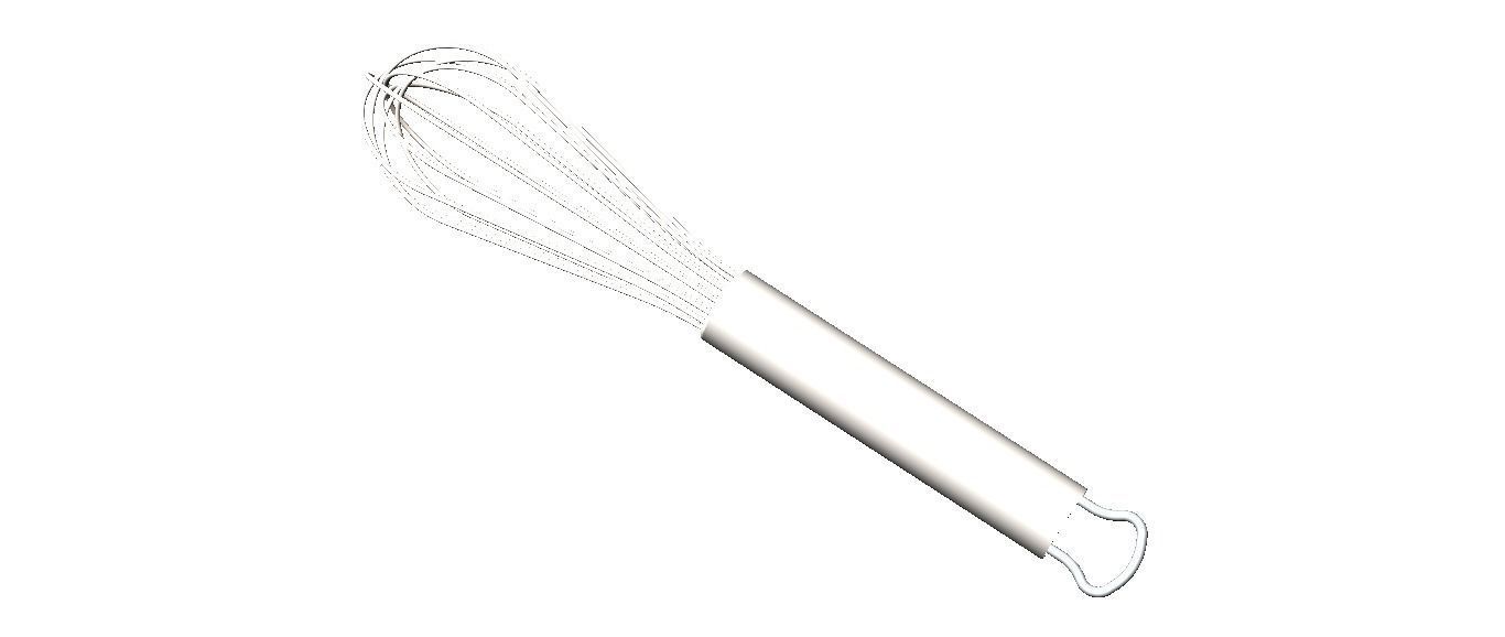 Silver Whisks for Cooking 8 Inches 3D model_9